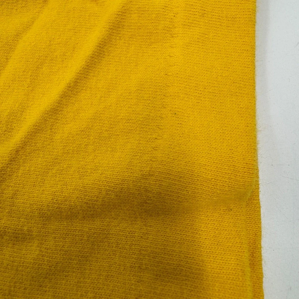 Fruit of the Loom‎ Yellow Cotton T Shirt Men's Size L Made in USA Single Stitch